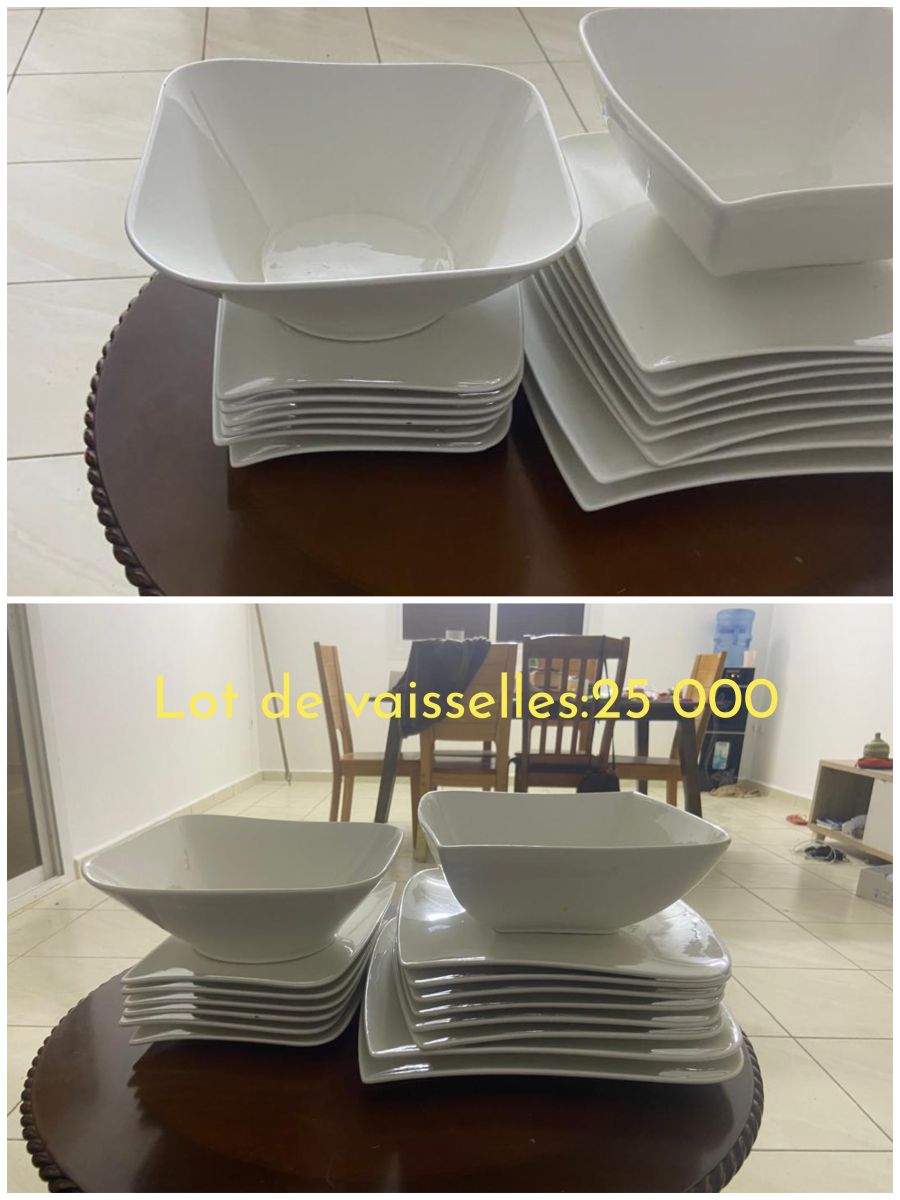 Lots de vaisselle plats et assiettes en bon état