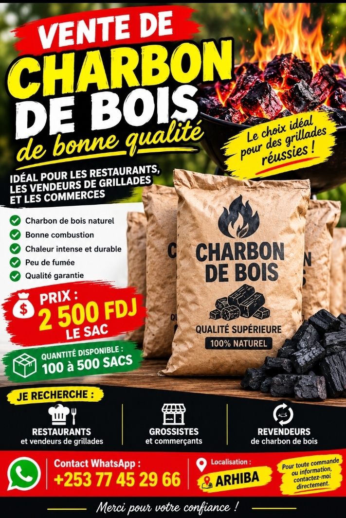 Charbon de bois de qualité à Arhiba