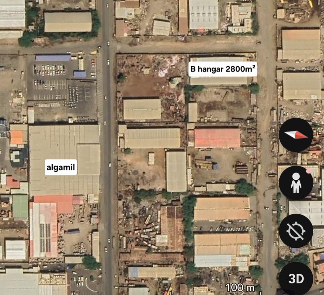 À Louer - Terrain & Hangar - 2800 m2 - Zone Indusrielle SUD