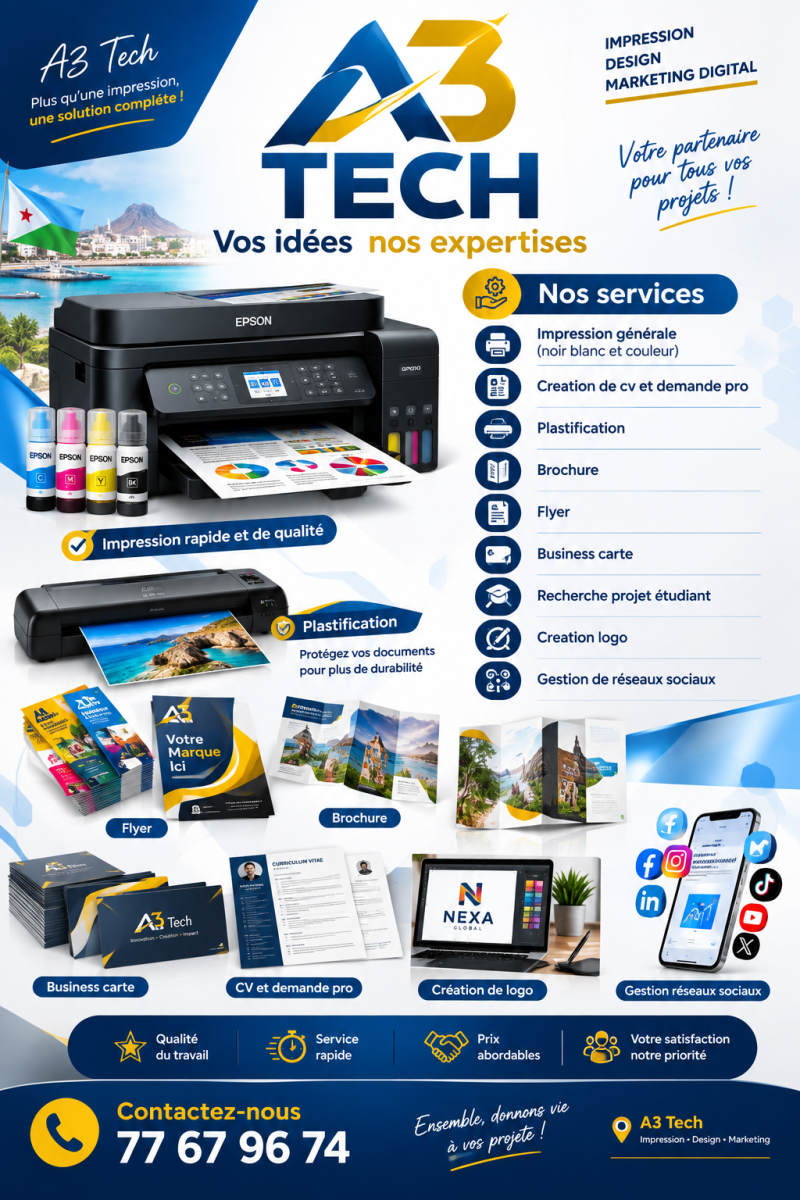 A3 Tech services : impression, création et gestion digitale