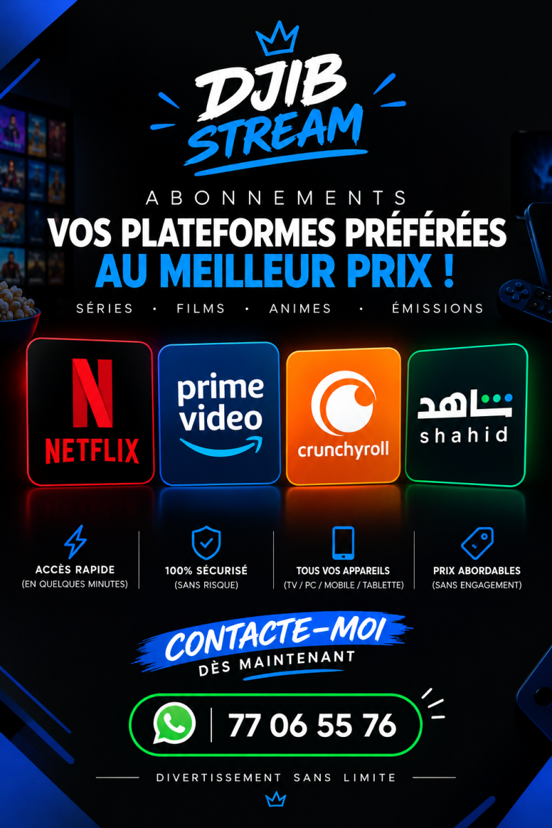 Abonnement streaming HD 4K avec films, séries et sports