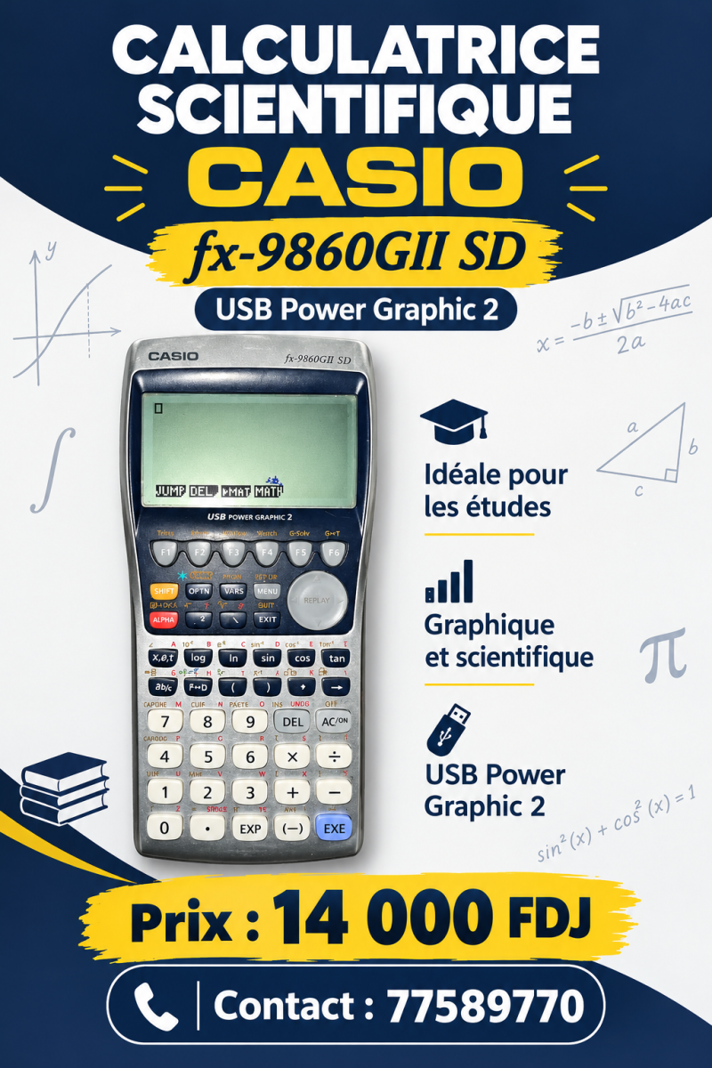 Calculatrice scientifique Casio fx-9860GII SD avancée