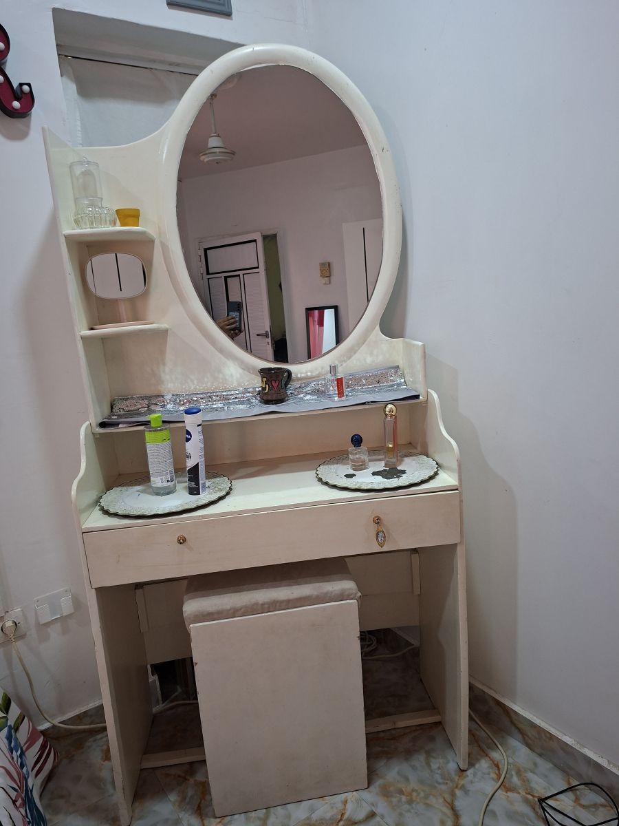 Coiffeuse pour jeune fille avec tiroir et banc
