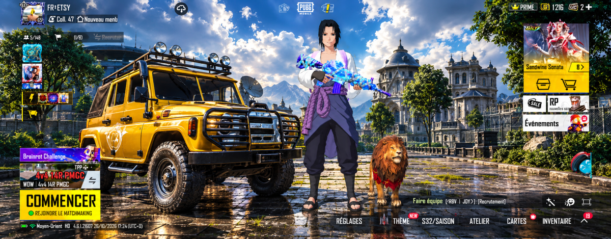 Compte PUBG rare avec armes et véhicules exclusifs