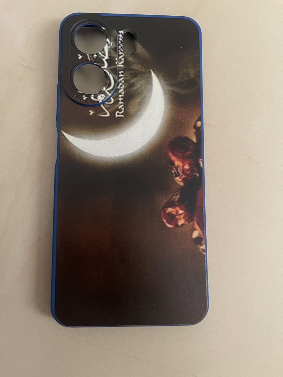 Coque Redmi 13C pailletée orange rouge design original