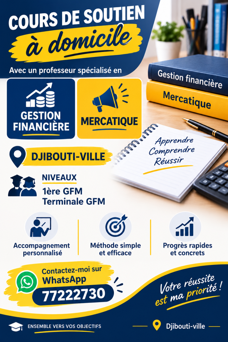 Cours de soutien en gestion financière et mercatique à domicile
