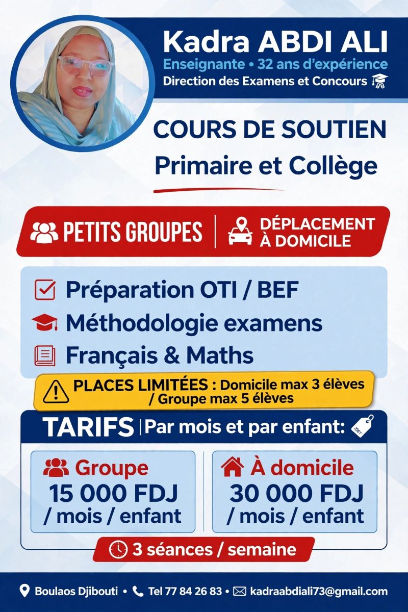 Cours particuliers primaire et collège en petit groupe à Boulaos