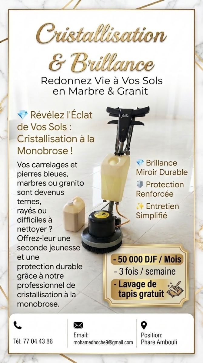 Cristallisation de carrelage professionnelle à la monobrosse