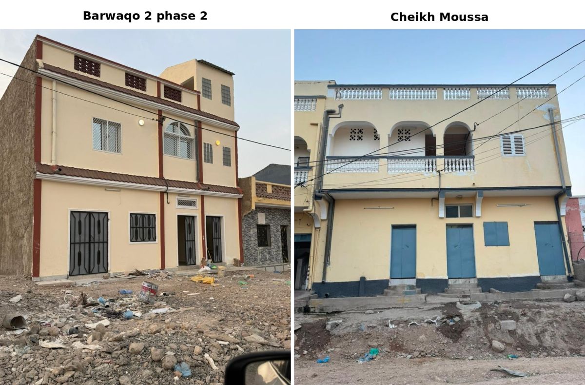 Deux maisons F4 à louer à Djibouti – Cheikh Moussa et Bawarqo 2