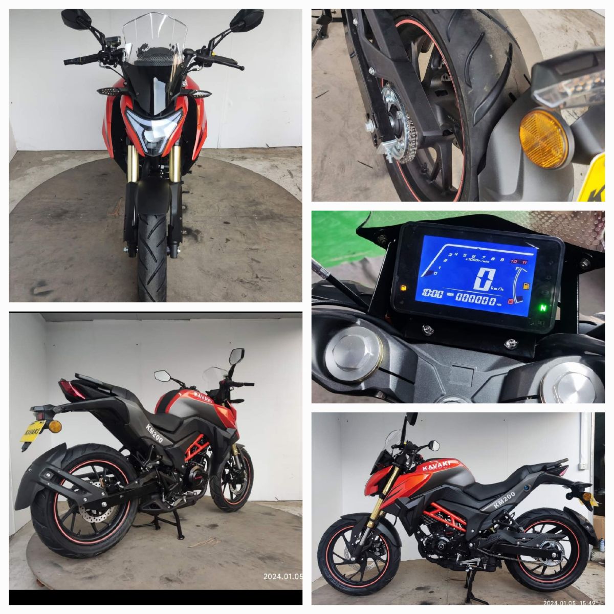 Moto Kawasaki 200cc en très bon état