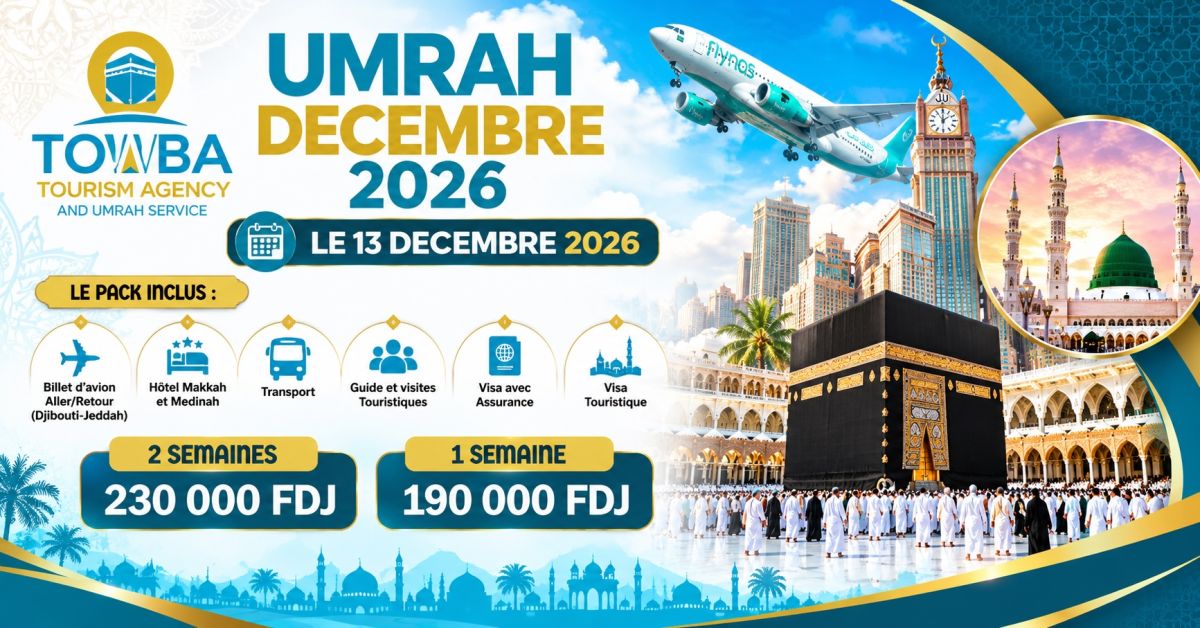 Omra décembre 2026 avec Towba Travel Agency