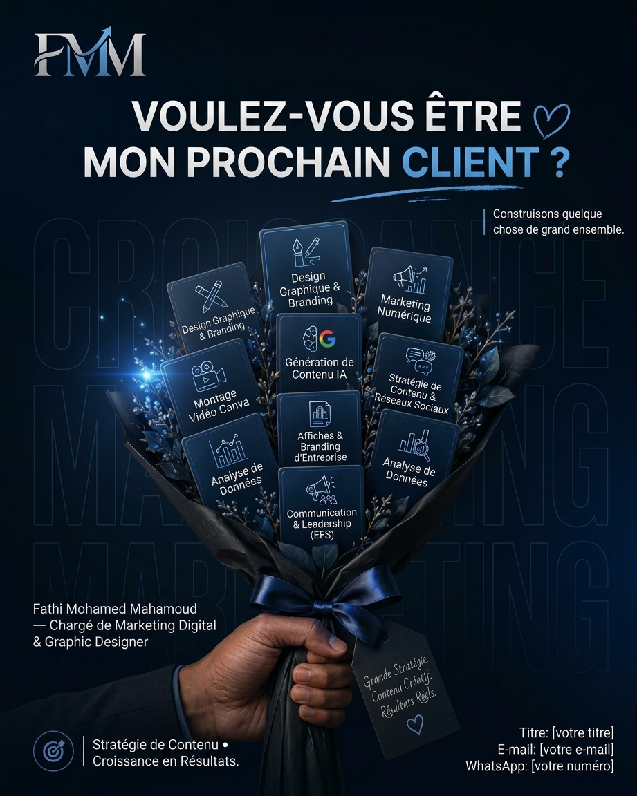 Chargé de marketing digital et design graphique