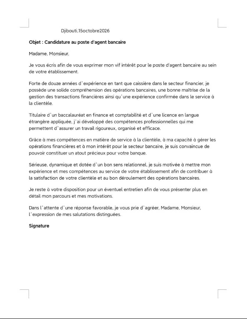 Recherche d\'emploi avec une expérience professionnelle de 12ans