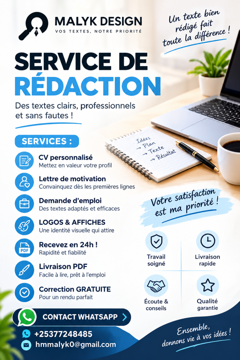 Service professionnel de rédaction de CV et lettres de motivation