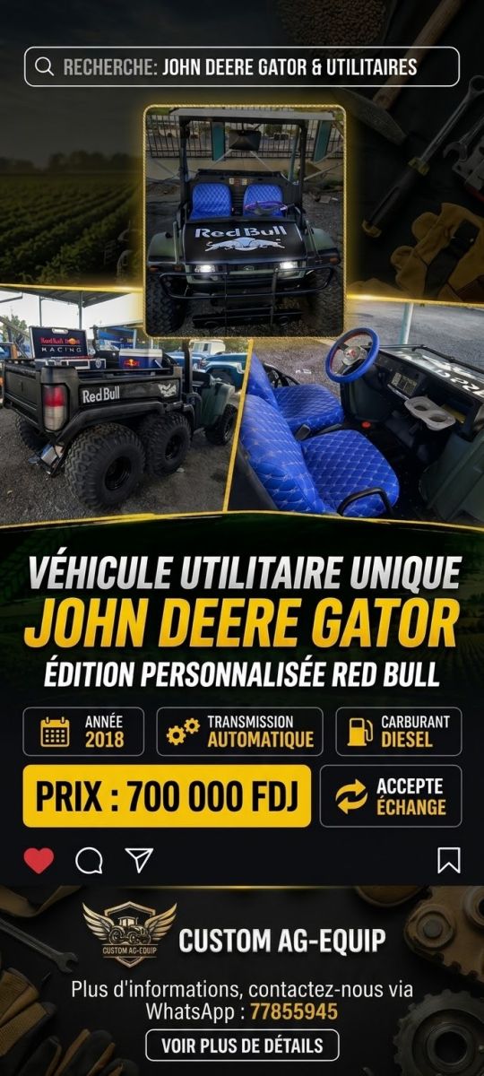 John Deere Gator utilitaire tout-terrain 2 places noir