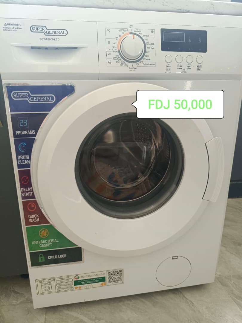 Lave-linge Super General frontal 8 kg, peu utilisé