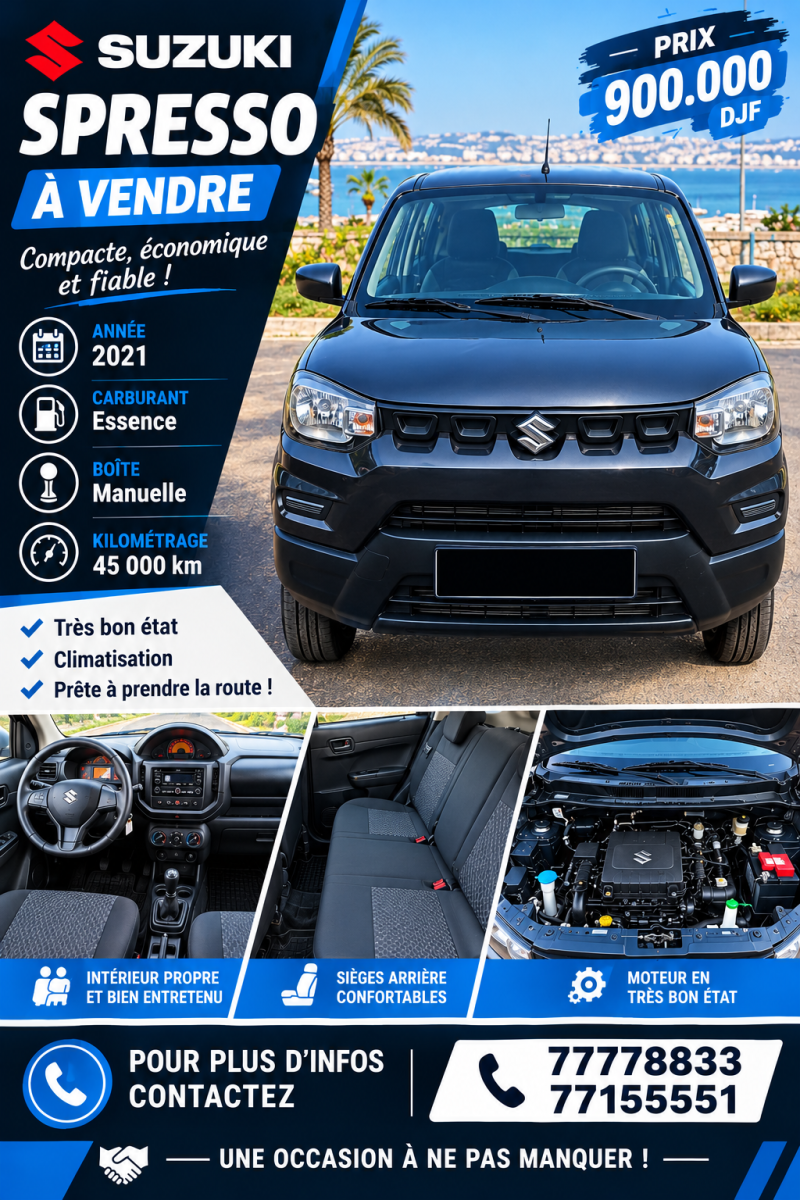 Suzuki S-Presso, compacte et économique, en excellent état
