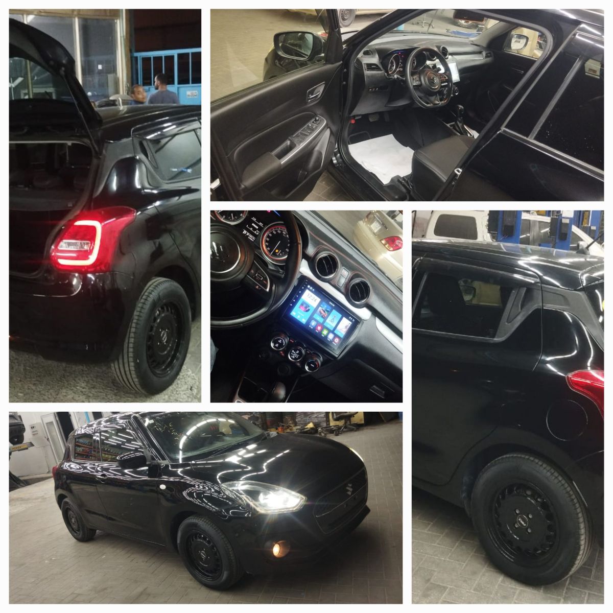 Suzuki Swift 2018 Berline noire, essence, bien entretenue