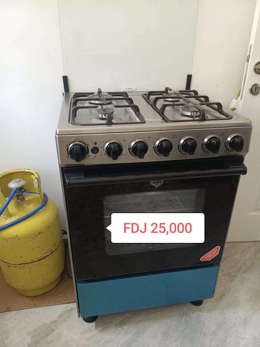 Cuisinière gaz SAM 4 feux avec four et bouteille incluse
