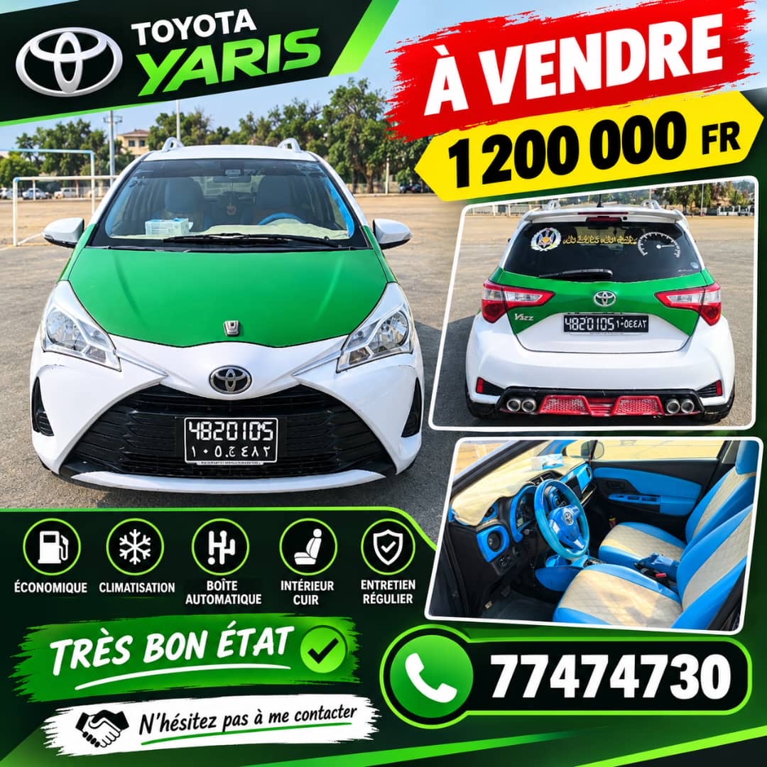 Toyota Yaris essence 2016, boîte automatique, bon état
