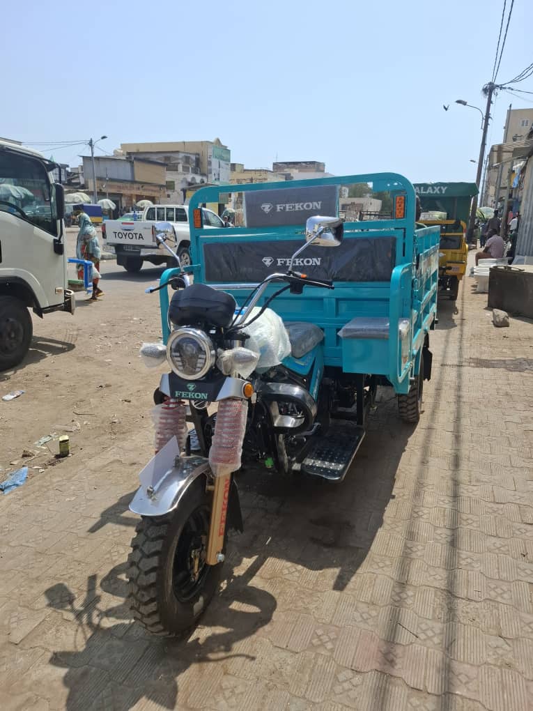 Moto Bajaj Tricycle Neuf avec Remorque et Toit Intégré